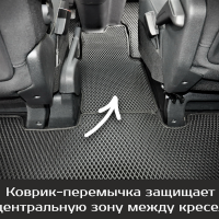 Двухслойные коврики EVA на Opel Zafira Life 7 мест, не Long (2019->) 